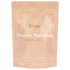 True Protein Protein Pancakes French Vanilla 300g resealable pouch, pale peach packaging with pancake icons — gluten free, no added sugar, 24.5g protein per serve, made in Australia.